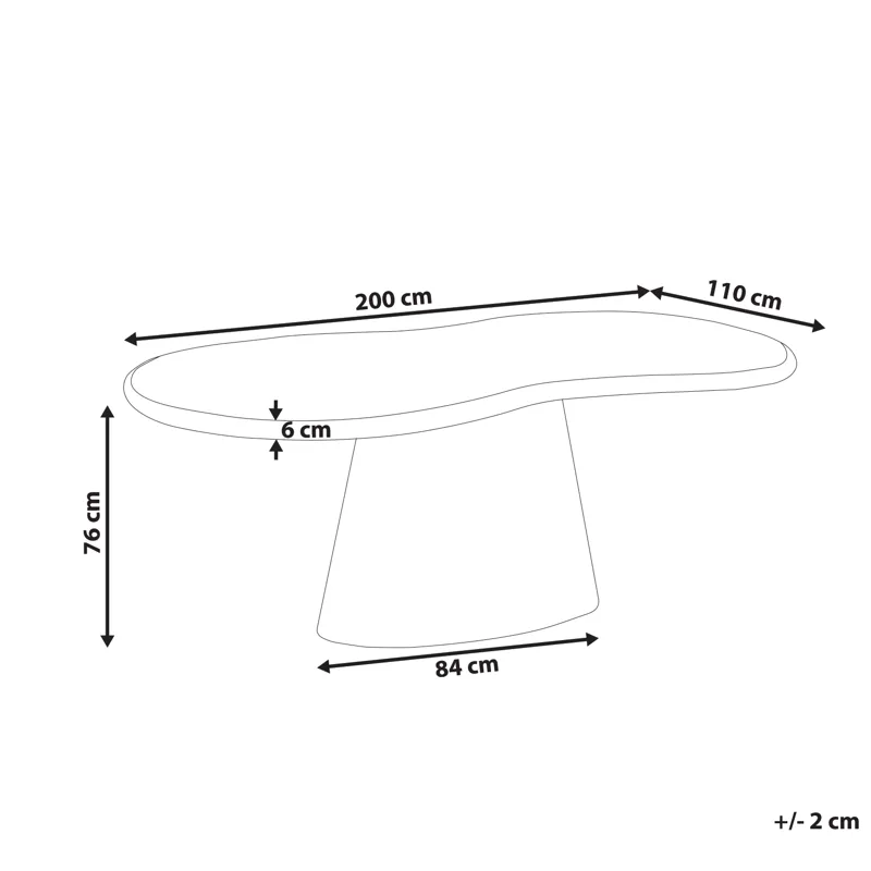 Spisebord utendørs Spoleto 110x200 cm - Beige - Hagemøbler - Hagebord - Spisebord ute