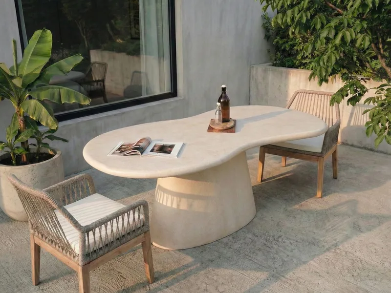 Spisebord utendørs Spoleto 110x200 cm - Beige - Hagemøbler - Hagebord - Spisebord ute