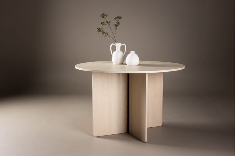 Spisebord VIND Tyresö rundt spisebord Hvitvasket - Møbler - Bord - Spisebord & kjøkkenbord