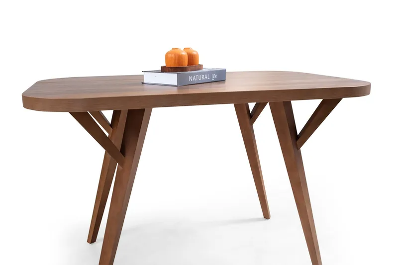 Spisebord Wallxpert Sofya (126 x 75 x 75 cm) Valnøtt - Valnøtt - Møbler - Bord - Spisebord & kjøkkenbord