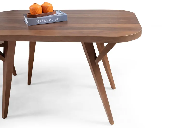 Spisebord Wallxpert Sofya (126 x 75 x 75 cm) Valnøtt - Valnøtt - Møbler - Bord - Spisebord & kjøkkenbord