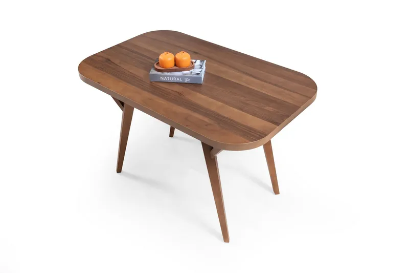 Spisebord Wallxpert Sofya (126 x 75 x 75 cm) Valnøtt - Valnøtt - Møbler - Bord - Spisebord & kjøkkenbord