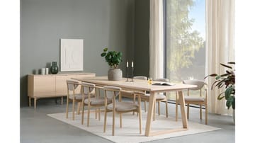 Spisebord Wikdal 220x100 cm - Hvitpigmentert eik - Møbler - Bord - Spisebord & kjøkkenbord