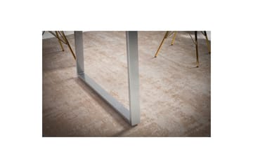 Spisebord Wohnling Heltre med trekanter rektangulær landlig stil Sølv, rett, 140x80 cm - Sølv, rett, 140x80 cm - Møbler - Bord - Spisebord & kjøkkenbord