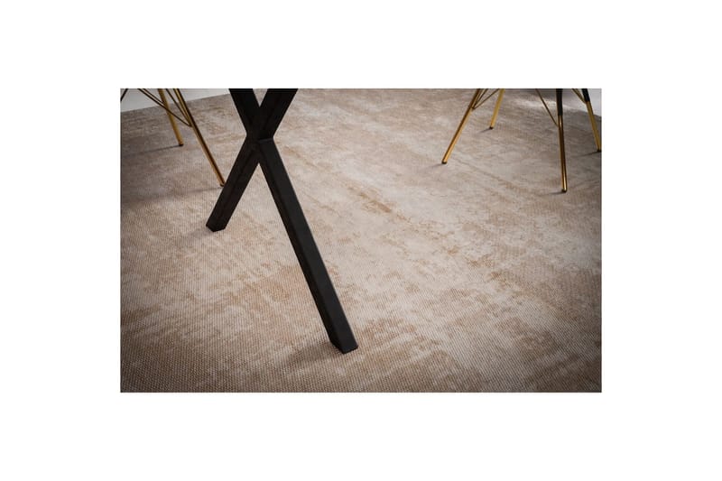 Spisebord Wohnling Heltre med trekanter rektangulær landlig stil Svart, krysset, 160x80 cm - Svart, krysset, 160x80 cm - Møbler - Bord - Spisegrupper