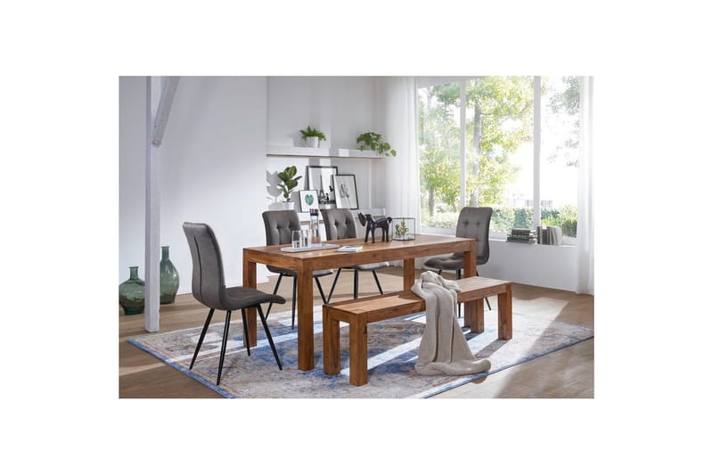 Spisebord Wohnling Massivt treverk landlig hus stil Rosentre, 180x90 cm - Rosentre, 180x90 cm - Møbler - Bord - Spisebord & kjøkkenbord