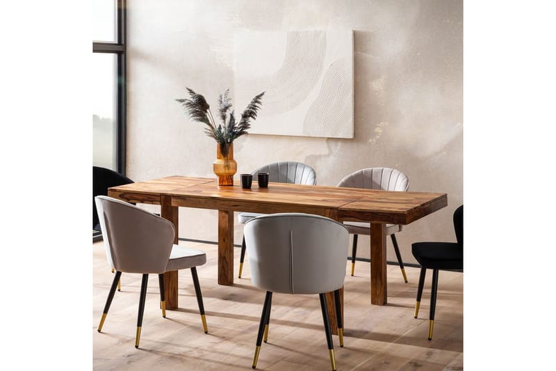 Spisebord Wohnling Massivt treverk uttrekkbar 120-200 cm landlig hus - Møbler - Bord - Spisegrupper