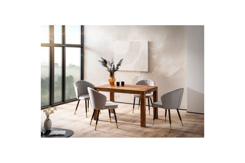 Spisebord Wohnling Massivt treverk uttrekkbar 120-200 cm landlig hus - Møbler - Bord - Spisegrupper