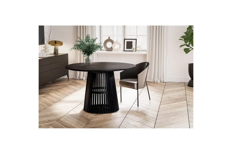 Spisebord Wohnling Rund 120 cm heltre loftstil - Møbler - Bord - Spisebord & kjøkkenbord