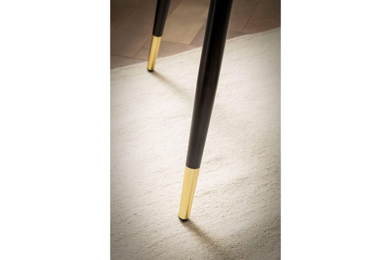 Spisebord Wohnling Rund 75 cm marmorlignende moderne med gulltippede ben Marmor, Svart - Marmor, Svart - Møbler - Bord - Spisegrupper