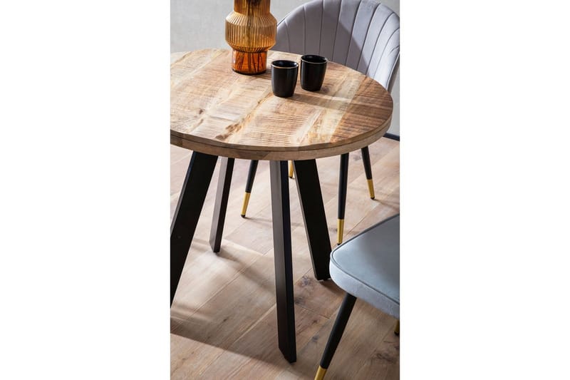 Spisebord Wohnling rundt massivt tre moderne landlig stil 80 cm - 80 cm - Møbler - Bord - Spisebord & kjøkkenbord