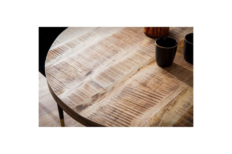 Spisebord Wohnling rundt massivt tre moderne landlig stil 80 cm - 80 cm - Møbler - Bord - Spisebord & kjøkkenbord