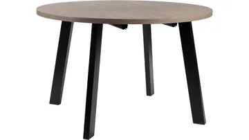 Spisebord Porsvik Ø120 cm inkl 2 Ilegg á 40 cm - Grå - Møbler - Bord - Spisebord & kjøkkenbord