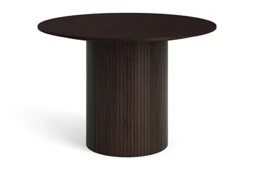 Spisegruppe Bark Kopparbo 110 cm Røkt eik Hvit bouclé Rund 4 - Røkt eik - Møbler - Bord - Spisegrupper