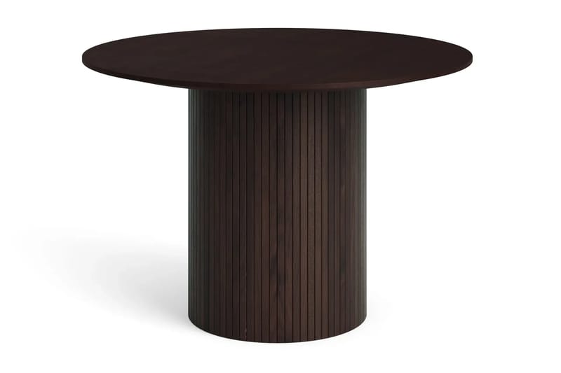 Spisegruppe Bark Kopparbo 110 cm Røkt eik Hvit bouclé Rund 4 - Røkt eik - Møbler - Bord - Spisegrupper