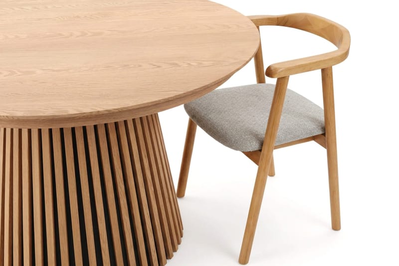 Spisegruppe Bark Peyra 120-220 cm Eik Eik/Beige - Eik - Møbler - Bord - Spisegrupper