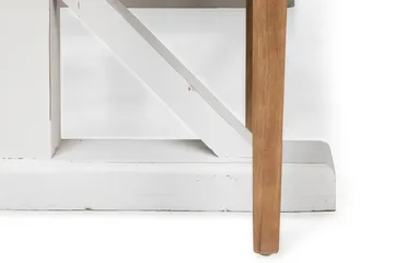 Spisegruppe Bloomington Lyon uttrekkbart 200 cm med 6 Viktoria-stoler Natur/Hvit/Beige Beige/Hvit - Møbler - Bord - Spisegrupper