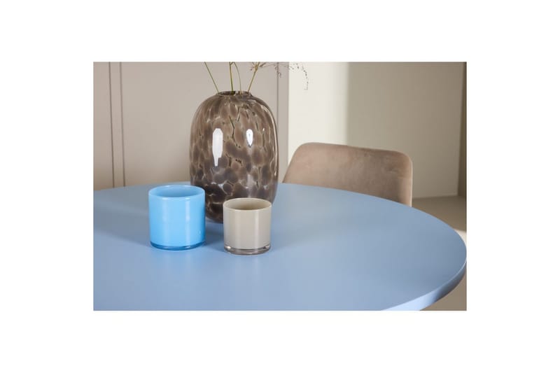 Spisegruppe Bootcut rundt 110 cm babyblå med 4 stk. Night stoler - Møbler - Bord - Spisegrupper