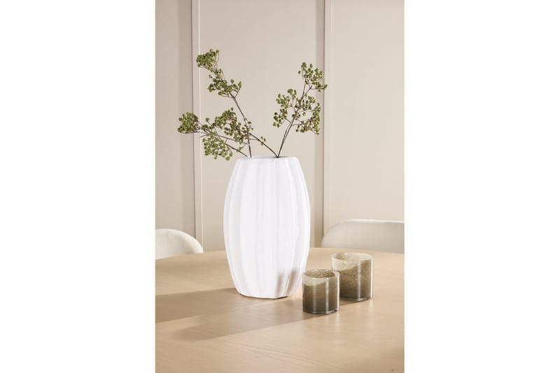 Spisegruppe Copenhagen Rund 140 cm Hvit/Beige med 6 Lilja-stoler - Møbler - Bord - Spisegrupper