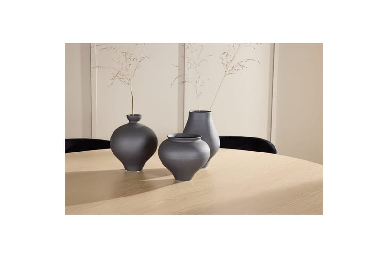 Spisegruppe Copenhagen Rund 140 cm Hvit/Svart med 6 Edina-stoler Svart - Svart - Møbler - Bord - Spisegrupper