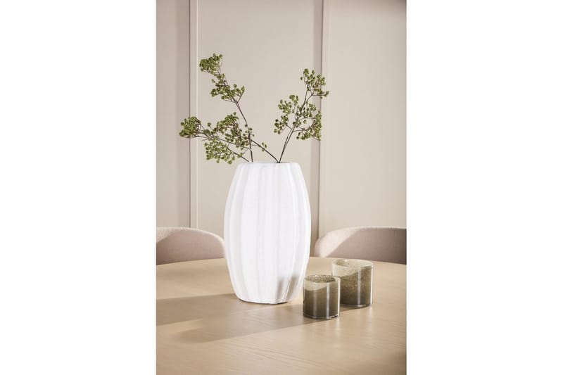 Spisegruppe Copenhagen Rund 140 cm med 6 Astoria-stoler Hvit / Beige, Beige - Hvit / Beige, Beige - Møbler - Bord - Spisegrupper