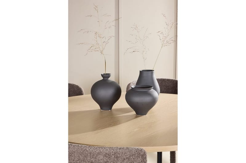 Spisegruppe Copenhagen Rund 140 cm med 6 Astoria-stoler Hvit / Svart, Brun - Hvit / Svart, Brun - Møbler - Bord - Spisegrupper