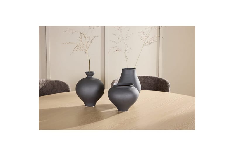 Spisegruppe Copenhagen Rund 140 cm med 6 Astoria-stoler Hvit / Svart, Brun - Hvit / Svart, Brun - Møbler - Bord - Spisegrupper