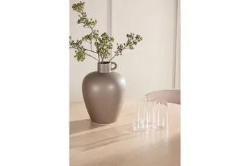 Spisegruppe Flora Rund 120 cm Hvit med 4 stk Astoria stoler Beige - Beige - Møbler - Bord - Spisegrupper