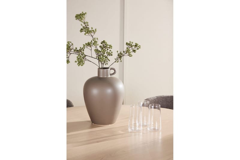 Spisegruppe Flora Rund 120 cm Hvit med 4 stk Astoria stoler Brun - Brun - Møbler - Bord - Spisegrupper