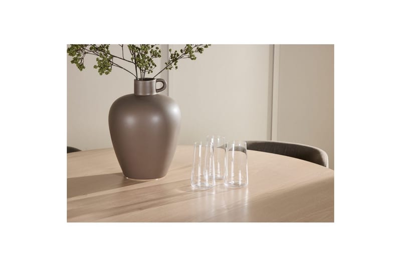 Spisegruppe Flora Rund 120 cm Hvit med 4 stk Edina stoler Svart / Brun - Svart / Brun - Møbler - Bord - Spisegrupper