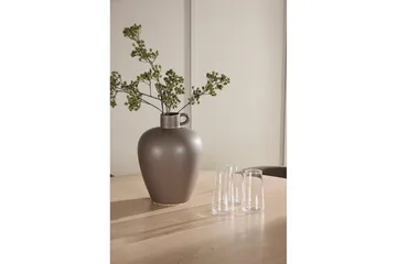 Spisegruppe Flora Rund 120 cm Hvit med 4 stk Edina stoler Svart / Brun - Svart / Brun - Møbler - Bord - Spisegrupper