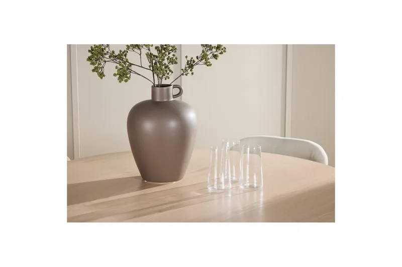 Spisegruppe Flora Rund 120 cm Hvit med 4 stk Lilja stoler - Møbler - Bord - Spisegrupper