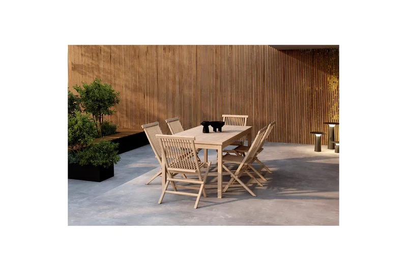 Spisegruppe Kenya 180x90x75, Kenya, Hvitpusset