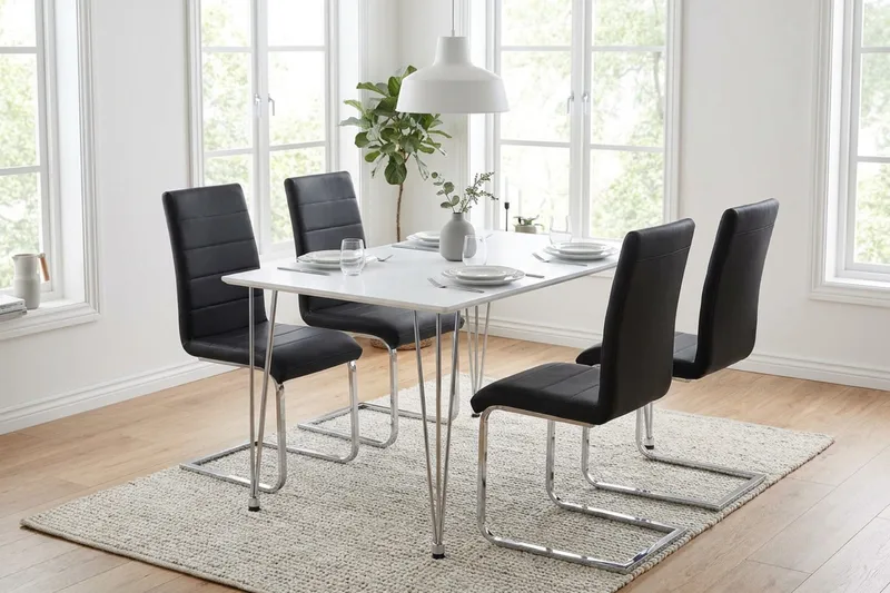 Spisegruppe Kronblom 120 cm med 4 Cibus stoler - Møbler - Bord - Spisegrupper