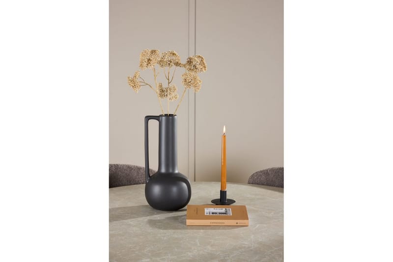 Spisegruppe Lanzo Rund 120 cm Beige med 4 stk Astoria Stoler Brun - Brun - Møbler - Bord - Spisegrupper