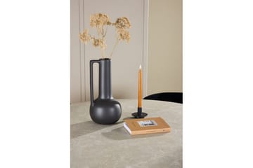 Spisegruppe Lanzo Rund 120 cm Beige med 4 stk Edina Stoler Svart - Svart - Møbler - Bord - Spisegrupper