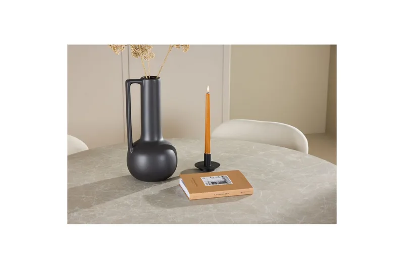 Spisegruppe Lanzo Rund 120 cm med 4 stk Lilja Stoler Beige - Beige - Møbler - Bord - Spisegrupper