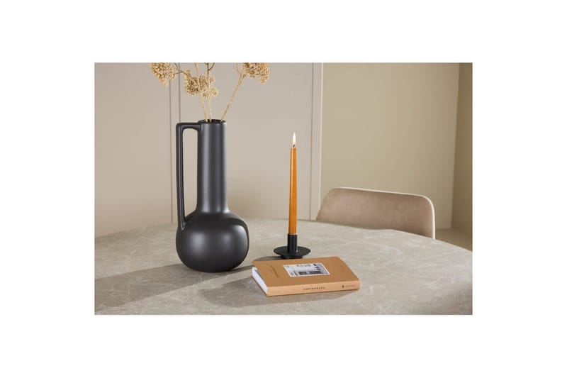 Spisegruppe Lanzo Rund 120 cm med 4 stk Night Stoler Beige - Beige - Møbler - Bord - Spisegrupper