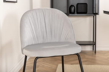 Spisegruppe Leria 200 cm inkl. 6 Foyos stoler - Glass/Svart/Grå - Møbler - Bord - Spisegrupper