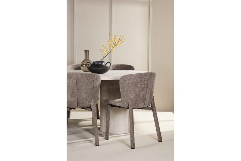 Spisegruppe Narvik 100x200 cm Beige med 6 Astoria Stoler Brun - Brun - Møbler - Bord - Spisegrupper