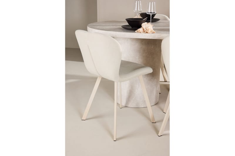 Spisegruppe Narvik 100x200 cm Beige med 6 Lilja Stoler - Møbler - Bord - Spisegrupper