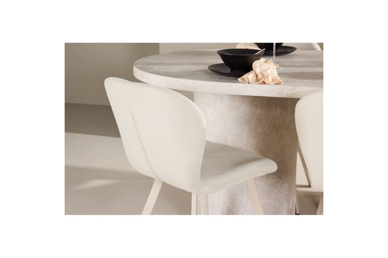 Spisegruppe Narvik 100x200 cm Beige med 6 Lilja Stoler - Møbler - Bord - Spisegrupper