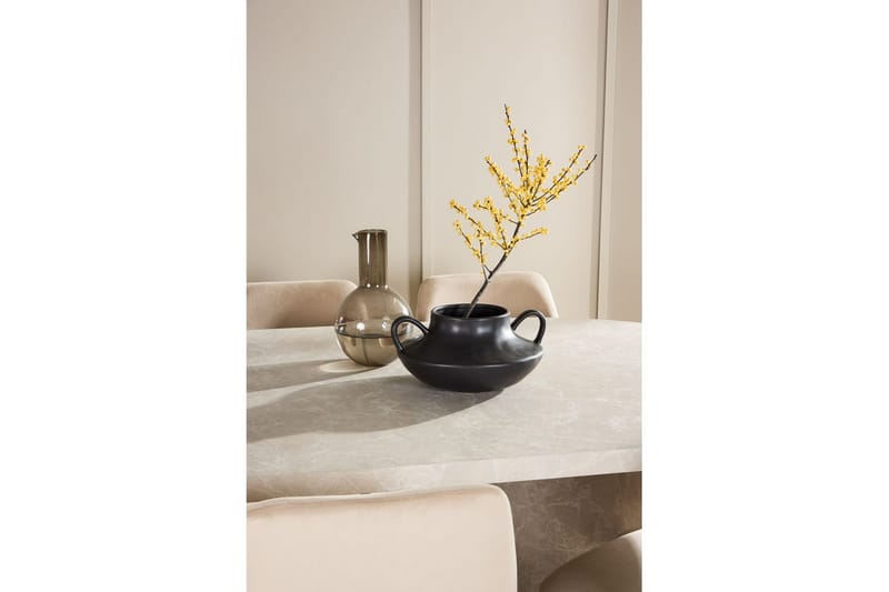 Spisegruppe Narvik 100x200 cm Beige med 6 Night Stoler - Møbler - Bord - Spisegrupper