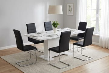 Spisegruppe Ratliff 180 cm uttrekkbar med 4 Cibus stoler - Møbler - Bord - Spisegrupper
