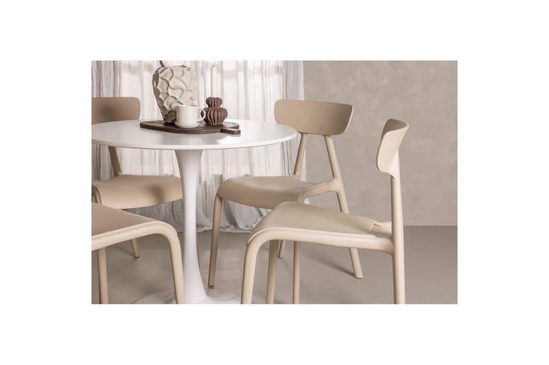 Spisegruppe Rund spisegruppe Hamden, Ursholmen Beige - Beige - Møbler - Bord - Spisegrupper