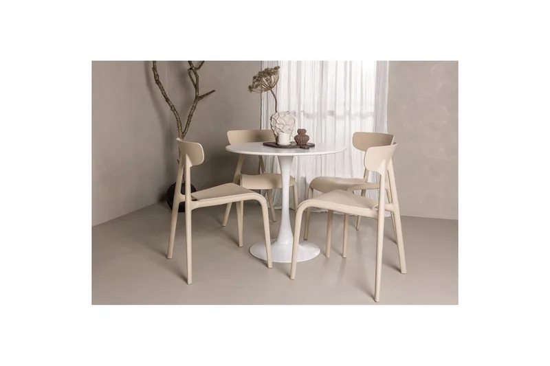 Spisegruppe Rund spisegruppe Hamden, Ursholmen Beige - Beige - Møbler - Bord - Spisegrupper