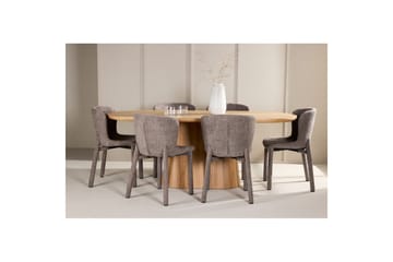 Spisegruppe Stjärnö 200x90 cm natur med 6 Astoria-stoler - Møbler - Bord - Spisegrupper