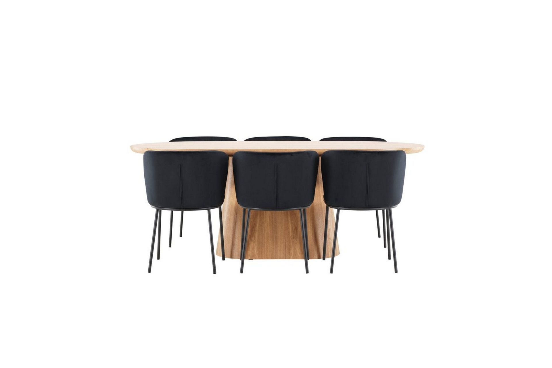 Spisegruppe Stjärnö 200x90 cm natur med 6 Edina-stoler -