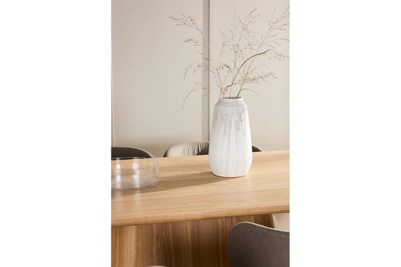 Spisegruppe Stjärnö 200x90 cm Natur med 6 stk Edina Stoler Svart / Brun - Svart / Brun - Møbler - Bord - Spisegrupper