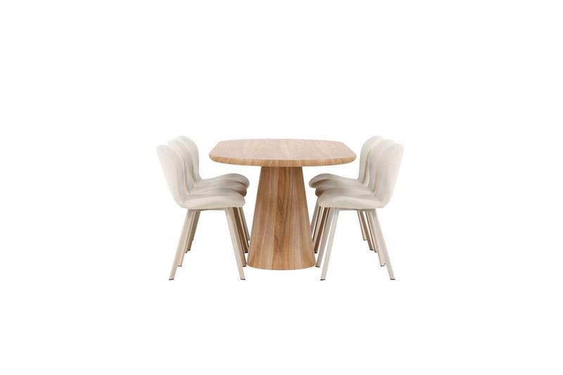 Spisegruppe Stjärnö 200x90 cm Natur med 6 stk Lilja Stoler - Møbler - Bord - Spisegrupper